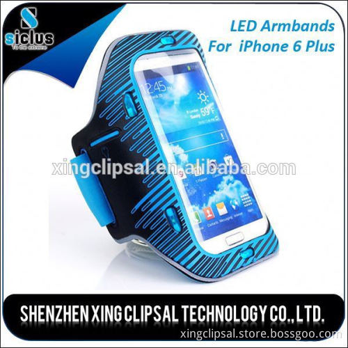 HOT Safety Waterproof Gym Exercise Phone LED Sport Armband for iphone 6